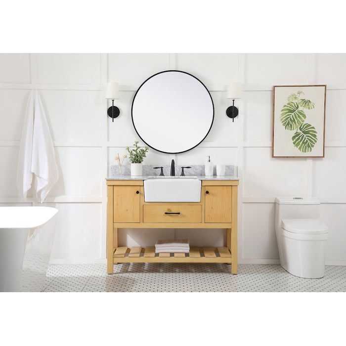 Elegant Clement 48" Single Bathroom Vanity, Natural Wood