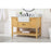 Elegant Clement 48" Single Vanity, Natural Wood/Backsplash