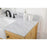 Elegant Clement 48" Single Vanity, Natural Wood/Backsplash