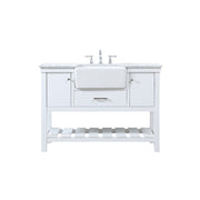 Elegant Kitchen/Bath Clement 48" Single Bathroom Vanity, White - VF60148WH