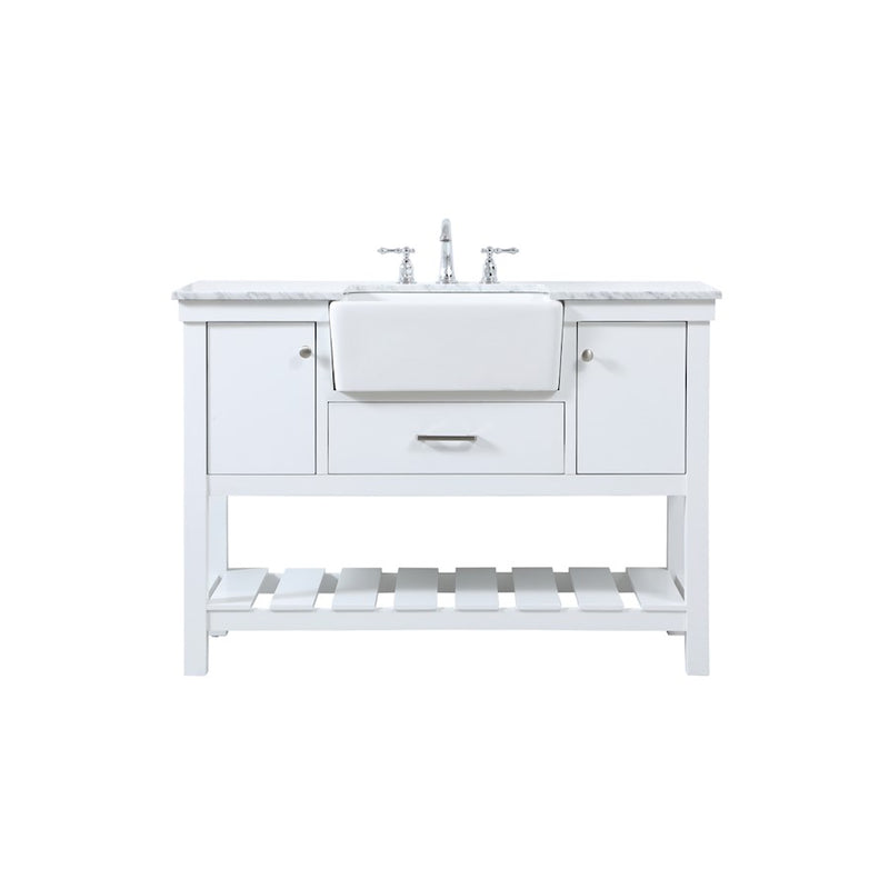 Elegant Kitchen/Bath Clement 48" Single Bathroom Vanity, White - VF60148WH