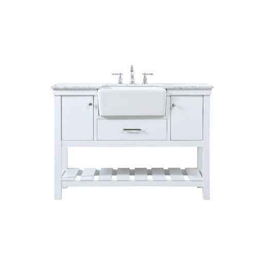 Elegant Kitchen/Bath Clement 48" Single Bathroom Vanity, White - VF60148WH