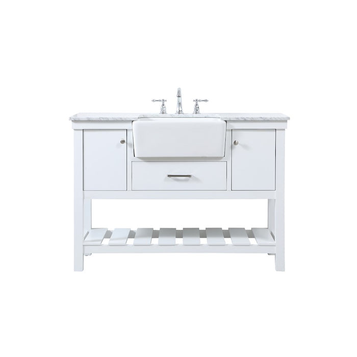 Elegant Kitchen/Bath Clement 48" Single Bathroom Vanity, White - VF60148WH