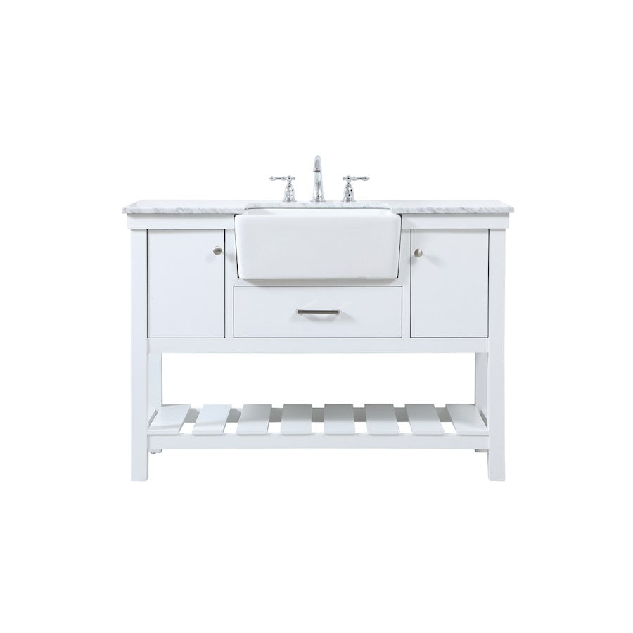 Elegant Kitchen/Bath Clement 48" Single Bathroom Vanity, White - VF60148WH