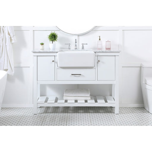Elegant Kitchen/Bath Clement 48" Single Bathroom Vanity, White