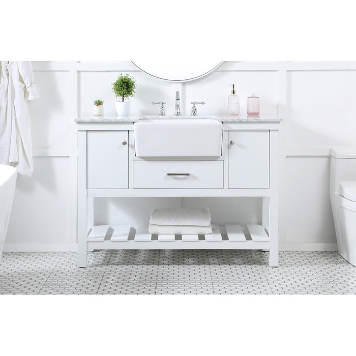 Elegant Kitchen/Bath Clement 48" Single Bathroom Vanity, White