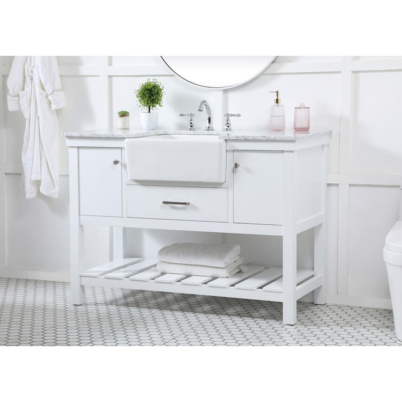 Elegant Kitchen/Bath Clement 48" Single Bathroom Vanity, White