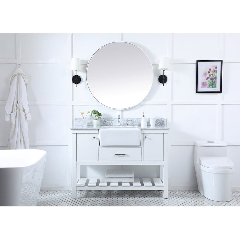 Elegant Kitchen/Bath Clement 48" Single Bathroom Vanity, White