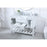 Elegant Clement 48" Single Bathroom Vanity, White/Backsplash