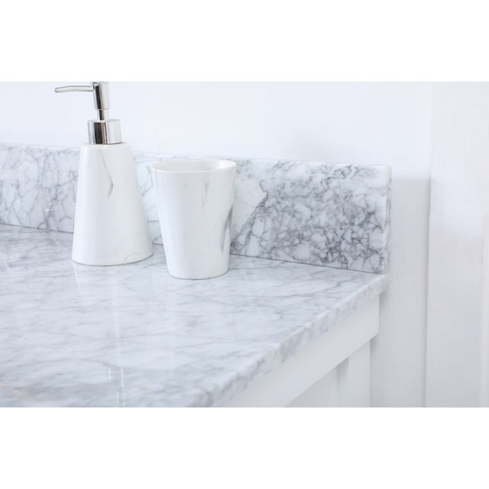 Elegant Clement 48" Single Bathroom Vanity, White/Backsplash