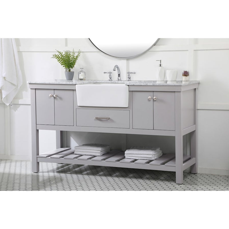 Elegant Kitchen/Bath Clement 60" Single Bathroom Vanity, Black