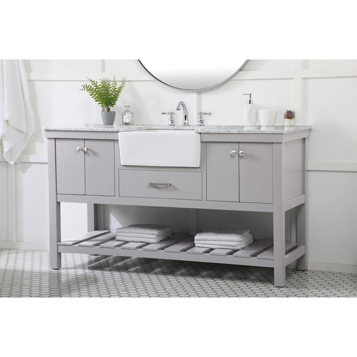 Elegant Kitchen/Bath Clement 60" Single Bathroom Vanity, Black