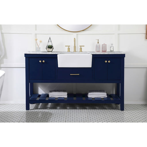 Elegant Kitchen/Bath Clement 60" Single Bathroom Vanity, Blue