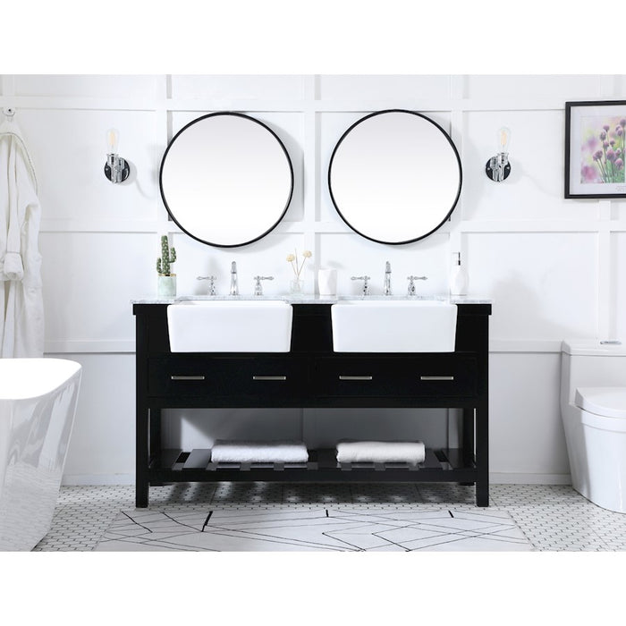 Elegant Kitchen/Bath Clement 60" Single Bathroom Vanity, Blue