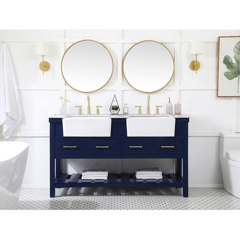 Elegant Kitchen/Bath Clement 60" Double Bathroom Vanity, Black