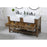 Elegant Kitchen/Bath Clement 60" Double Bathroom Vanity, Driftwood