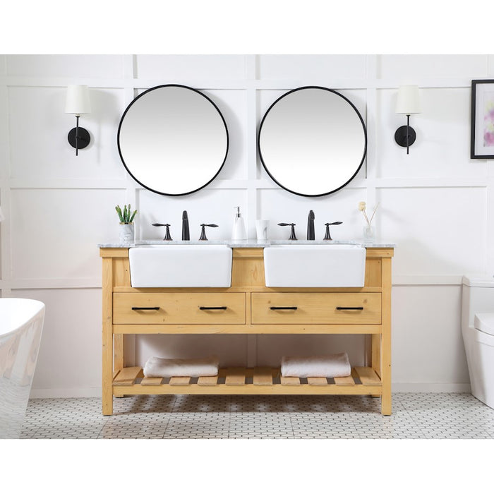 Elegant Kitchen/Bath Clement 60" Double Bathroom Vanity, Grey