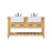 Elegant Clement 60" Double Bathroom Vanity, Natural Wood - VF60160DNW