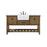 Elegant Kitchen/Bath Clement 60" Single Bathroom Vanity, Driftwood - VF60160DW