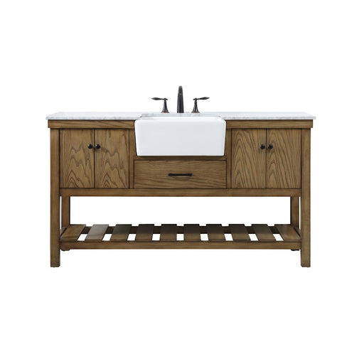 Elegant Kitchen/Bath Clement 60" Single Bathroom Vanity, Driftwood - VF60160DW