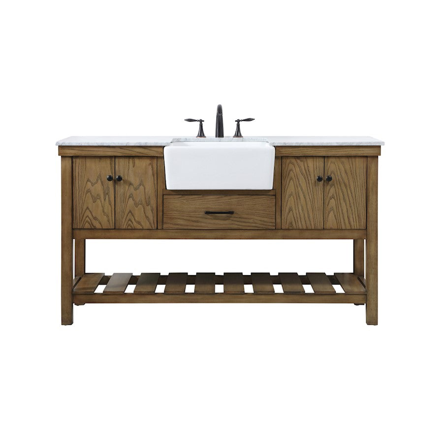 Elegant Kitchen/Bath Clement 60" Single Bathroom Vanity, Driftwood - VF60160DW