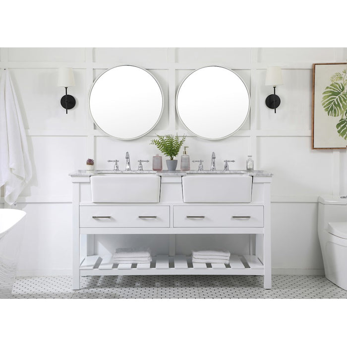 Elegant Kitchen/Bath Clement 60" Single Bathroom Vanity, Driftwood