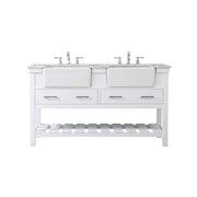 Elegant Kitchen/Bath Clement 60" Double Bathroom Vanity, White - VF60160DWH