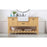 Elegant Clement 60" Single Bathroom Vanity, Natural Wood