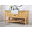 Elegant Clement 60" Single Bathroom Vanity, Natural Wood