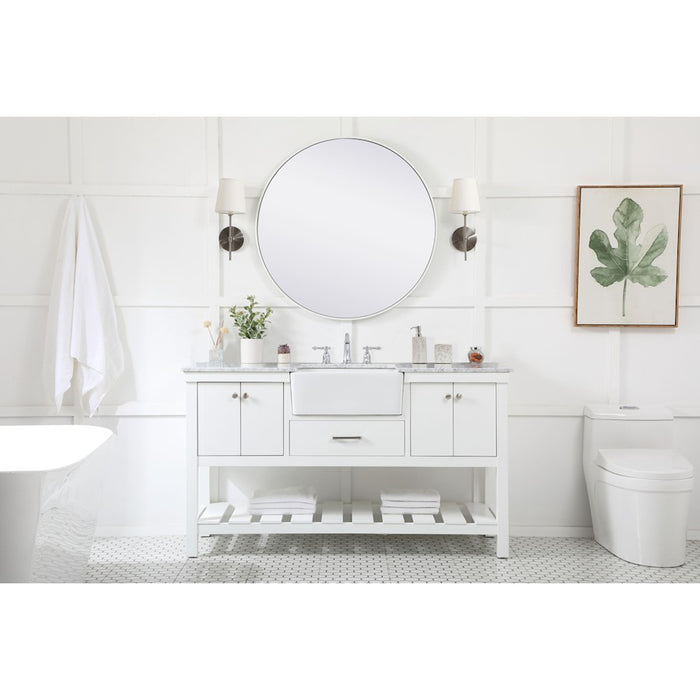Elegant Clement 60" Single Bathroom Vanity, Natural Wood