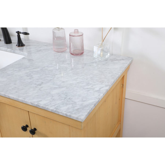 Elegant Clement 60" Single Bathroom Vanity, Natural Wood