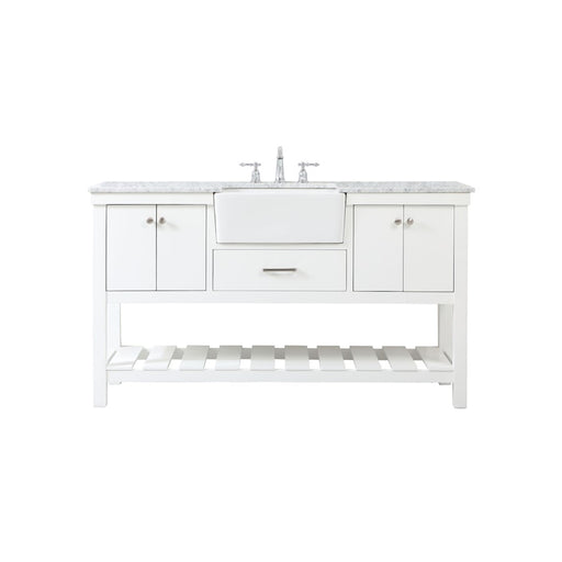 Elegant Kitchen/Bath Clement 60" Single Bathroom Vanity, White - VF60160WH