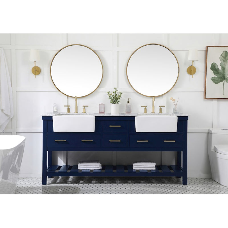 Elegant Kitchen/Bath Clement 72" Double Bathroom Vanity, Black