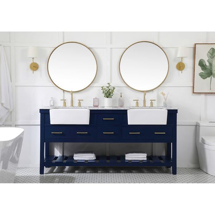 Elegant Kitchen/Bath Clement 72" Double Bathroom Vanity, Black