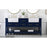 Elegant Kitchen/Bath Clement 72" Double Bathroom Vanity, Blue