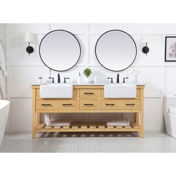 Elegant Kitchen/Bath Clement 72" Double Bathroom Vanity, Grey