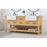 Elegant Clement 72" Double Bathroom Vanity, Natural Wood