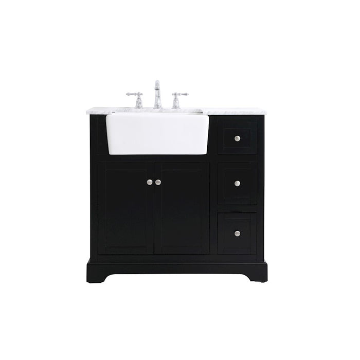 Elegant Kitchen/Bath Franklin 36" Single Bathroom Vanity, Black - VF60236BK