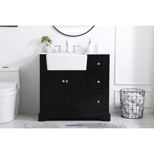 Elegant Kitchen/Bath Franklin 36" Single Bathroom Vanity, Black