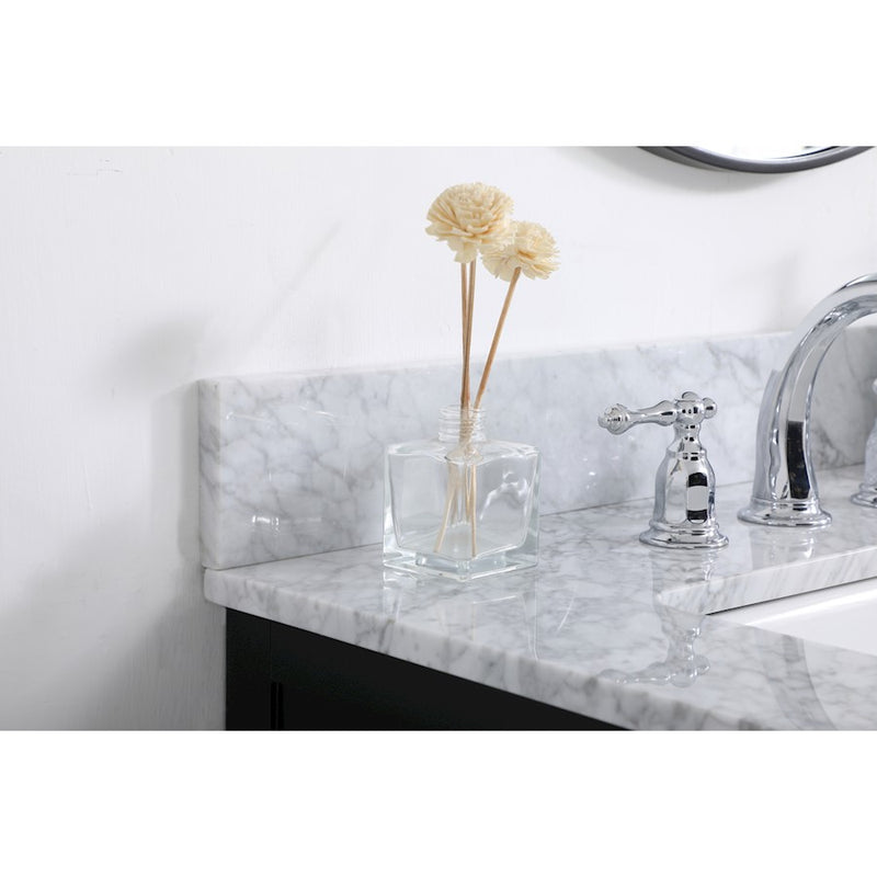 Elegant Franklin 36" Single Bathroom Vanity, Black/Backsplash