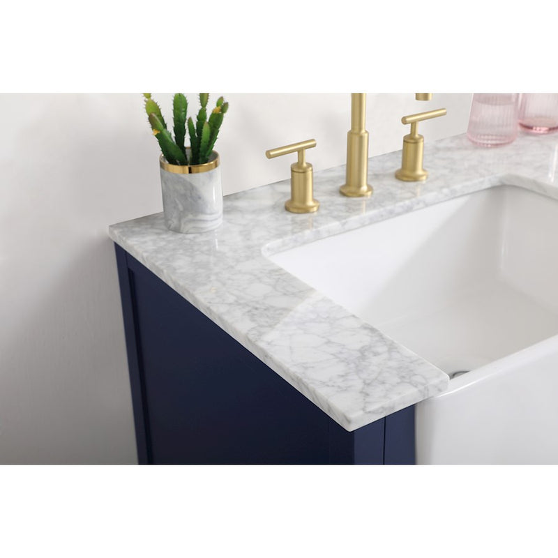 Elegant Kitchen/Bath Franklin 36" Single Bathroom Vanity, Blue