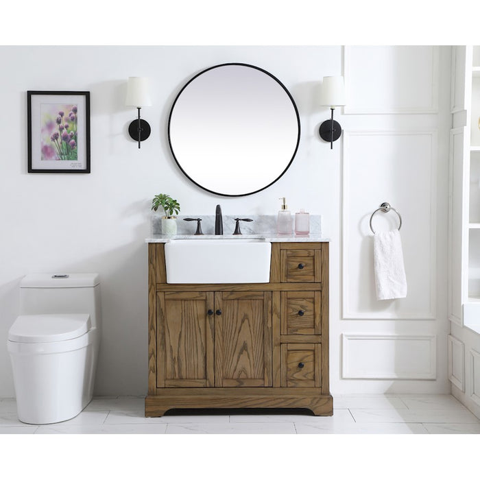 Elegant Kitchen/Bath Franklin 36" Single Bathroom Vanity, Driftwood