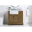 Elegant Franklin 36" Single Bathroom Vanity, Driftwood/Backsplash