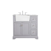 Elegant Kitchen/Bath Franklin 36" Single Bathroom Vanity, Grey - VF60236GR