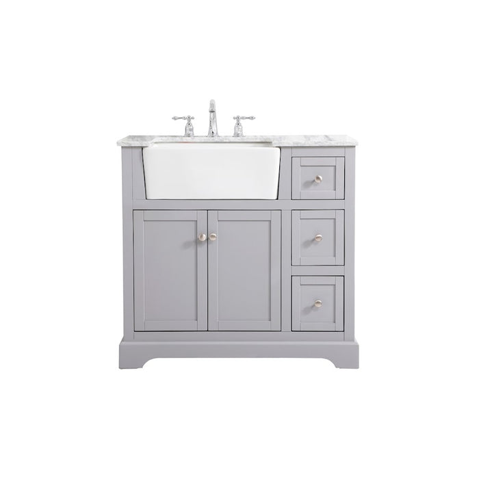 Elegant Kitchen/Bath Franklin 36" Single Bathroom Vanity, Grey - VF60236GR