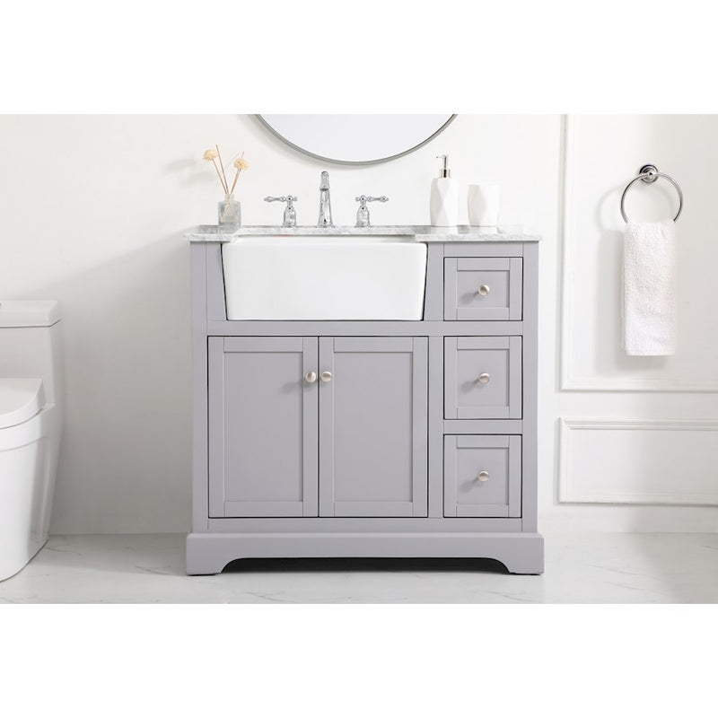 Elegant Kitchen/Bath Franklin 36" Single Bathroom Vanity, Grey