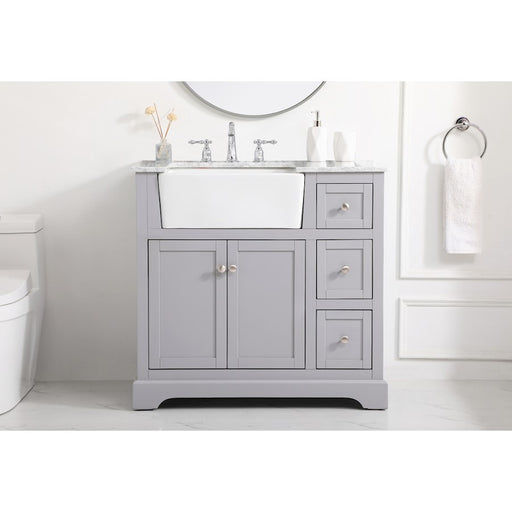 Elegant Kitchen/Bath Franklin 36" Single Bathroom Vanity, Grey