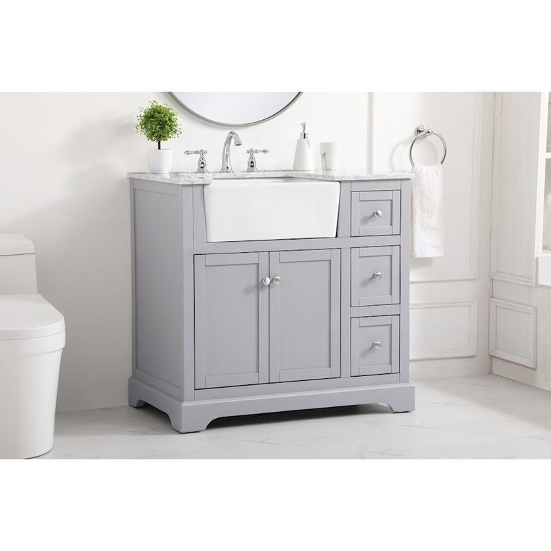 Elegant Kitchen/Bath Franklin 36" Single Bathroom Vanity, Grey