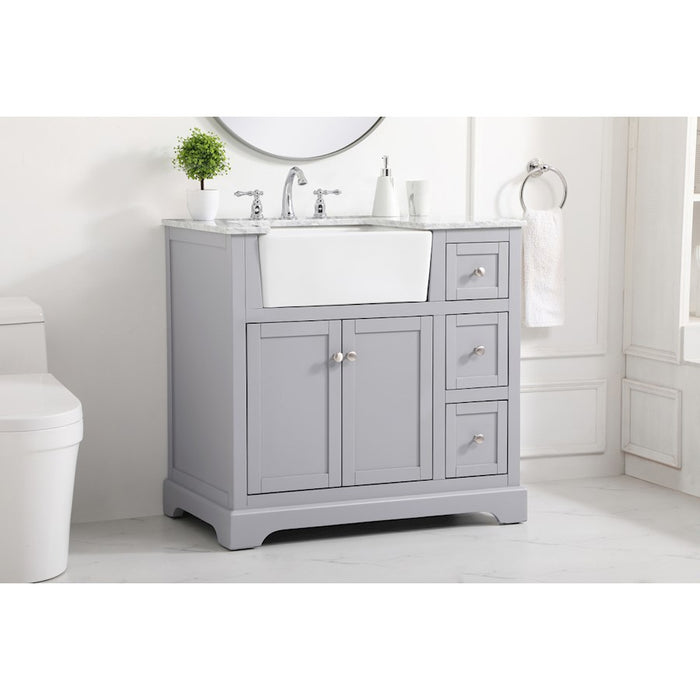 Elegant Kitchen/Bath Franklin 36" Single Bathroom Vanity, Grey