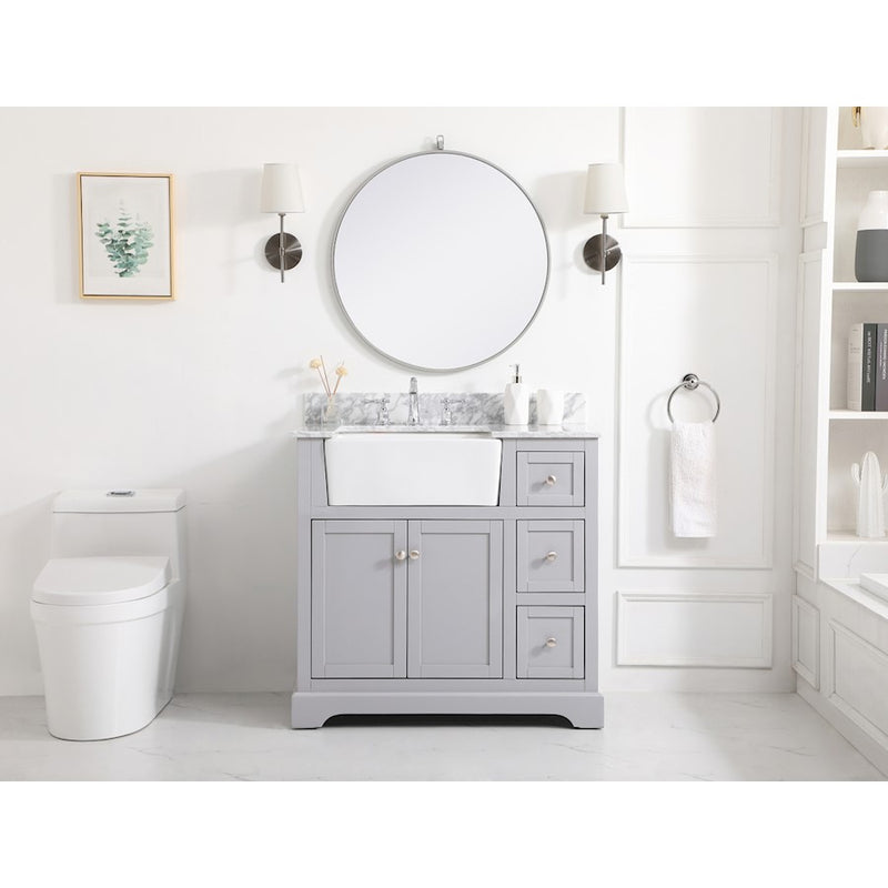 Elegant Kitchen/Bath Franklin 36" Single Bathroom Vanity, Grey